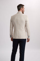 Caridi Beige Double Breasted Blazer
